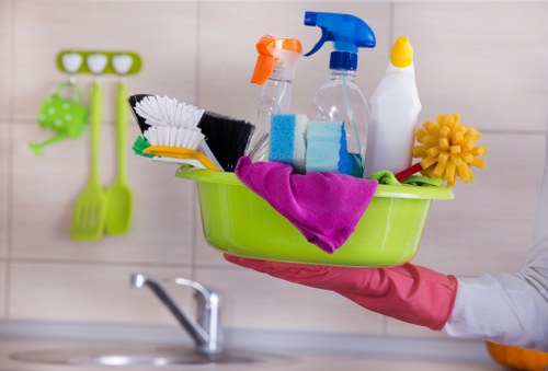 Cleaning specialist discussing service details and pricing