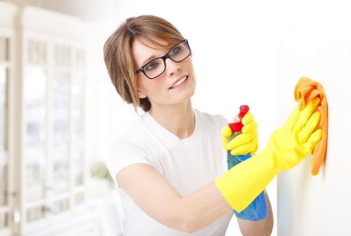 Shiny hardwood floor maintenance in Waterloo home