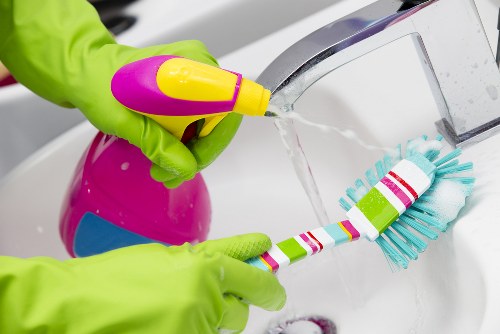 Carpet cleaning treatment removing stains and dirt from fibers