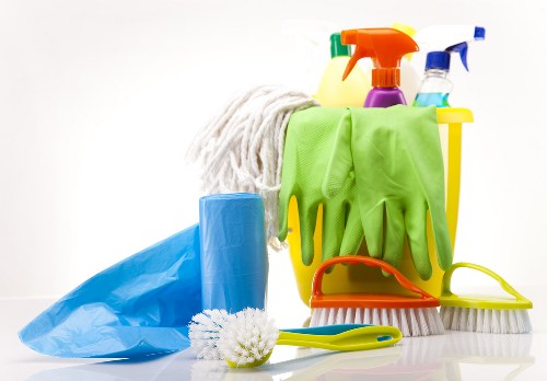Technician preparing carpet care for high-traffic flooring