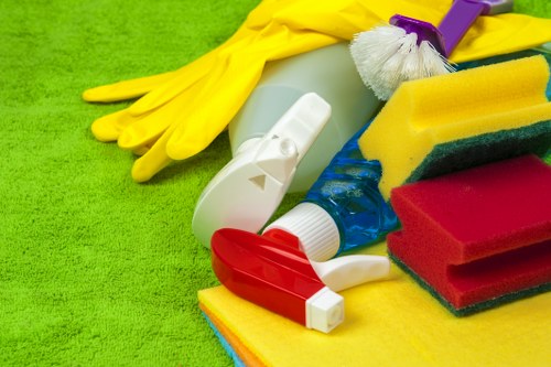 Carpet cleaning equipment prepared for a Waterloo home service