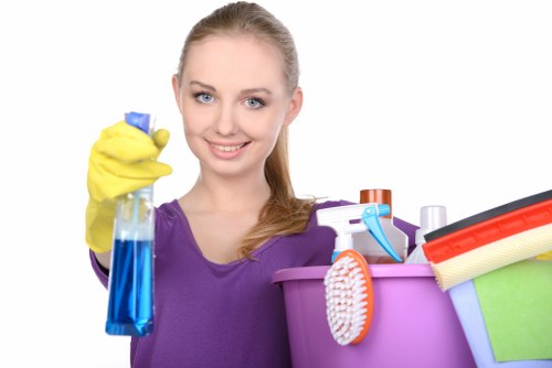 Detailed post construction cleaning of windows and surfaces